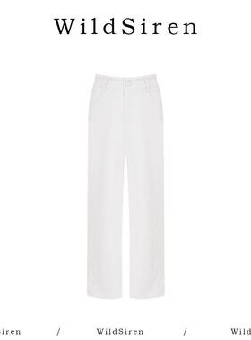 【Wildsiren】秋冬小白牛简约直筒显瘦百搭时尚微弹牛仔裤370102