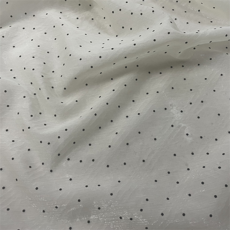 天丝棉透明柔软清新连衣裙点点