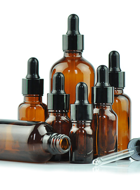 茶色熏香精油瓶分装玻璃吸管空瓶子棕色滴管瓶15 20 30 50 100ml