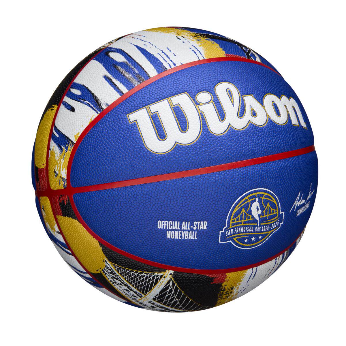新款Wilson威尔逊篮球NBA全明星赛 No. 7人造革游戏用球体育运动