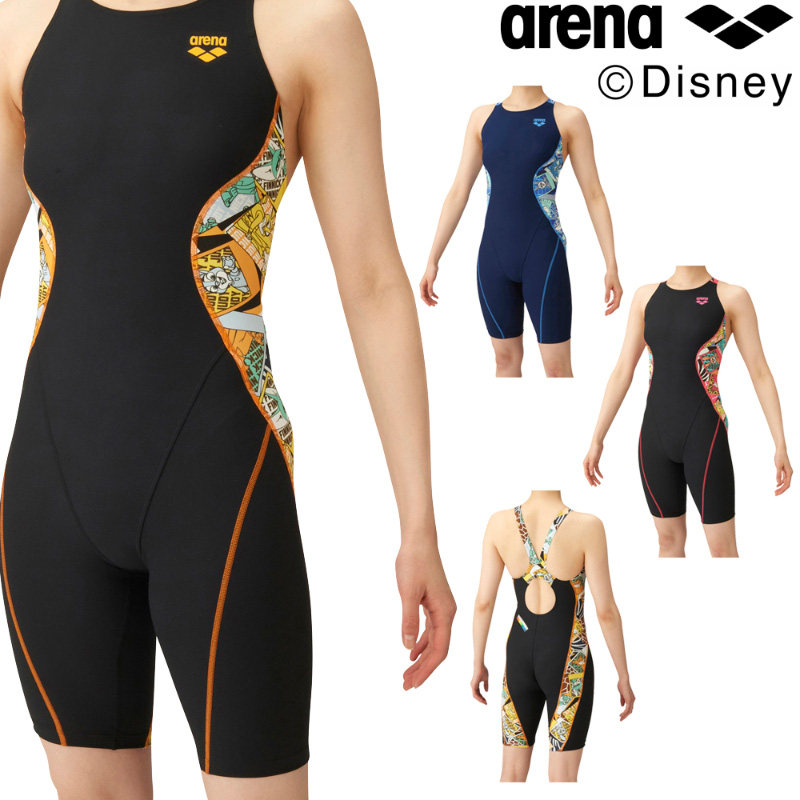 日本Arena阿瑞娜连体游泳衣女2022新款五分平角紧身速干大码训练