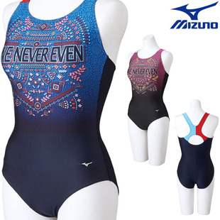 日本Mizuno美津浓连体紧身三角游泳衣女夏2022新款黑色显瘦带胸垫