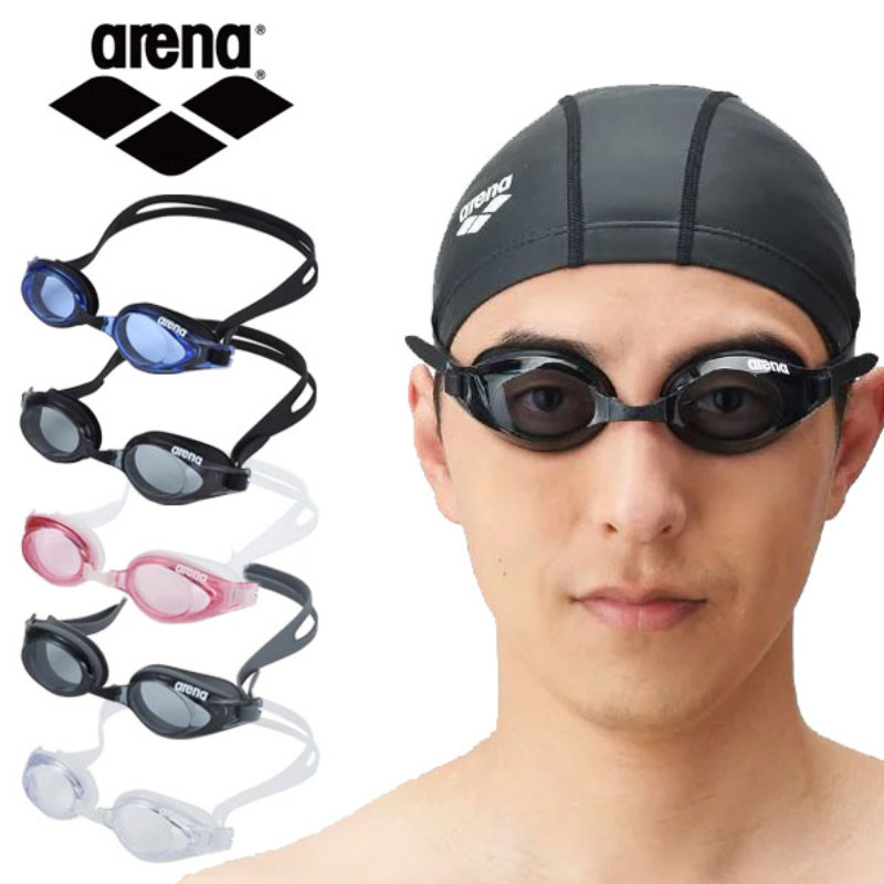日本Arena阿瑞娜成人游泳眼镜男女2022新款防水防雾高清平光透明