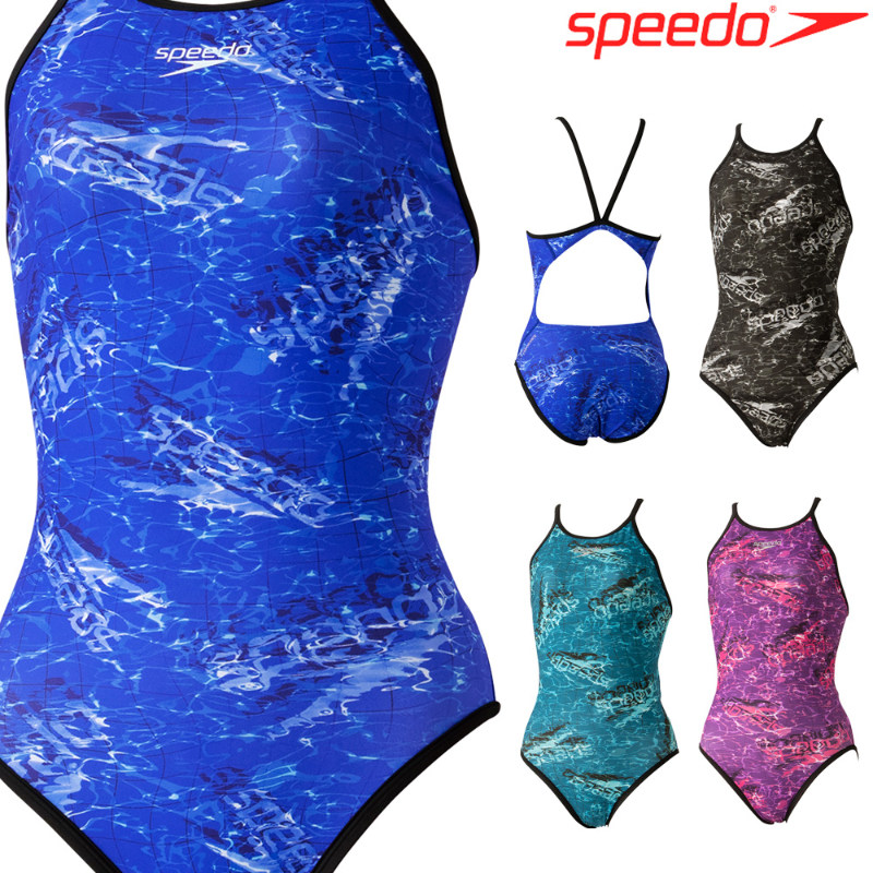 Speedo速比涛女三角连体泳衣速干