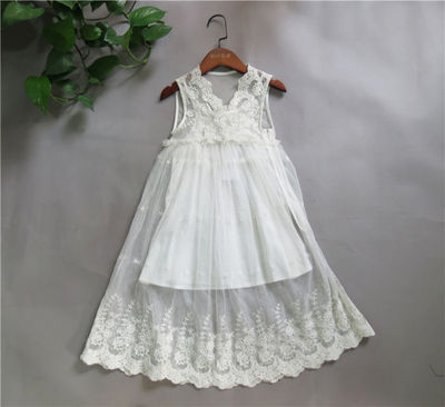 宝儿女童蕾丝两件套童装连衣裙