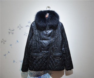 小码亏本清仓爱美si羽绒服AMS1020超大貉子毛领时尚修身羽绒衣