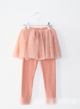 春夏款宝儿童装长裤女童网纱裙打底裤舒适紧身裤裙21633限时包邮