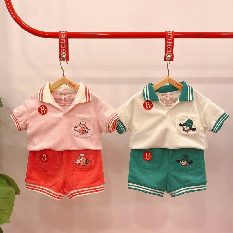 儿童T恤短袖短裤套装连帽防晒衣