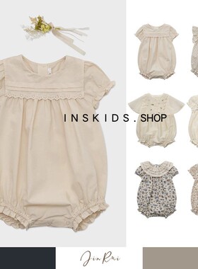 2025春夏女童中小童全棉天丝棉印花艾薇儿哈衣三角爬服