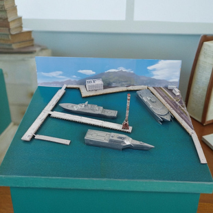 4D拼装军舰提康德罗加级巡洋舰模型美国宙斯盾舰企业号航空母舰