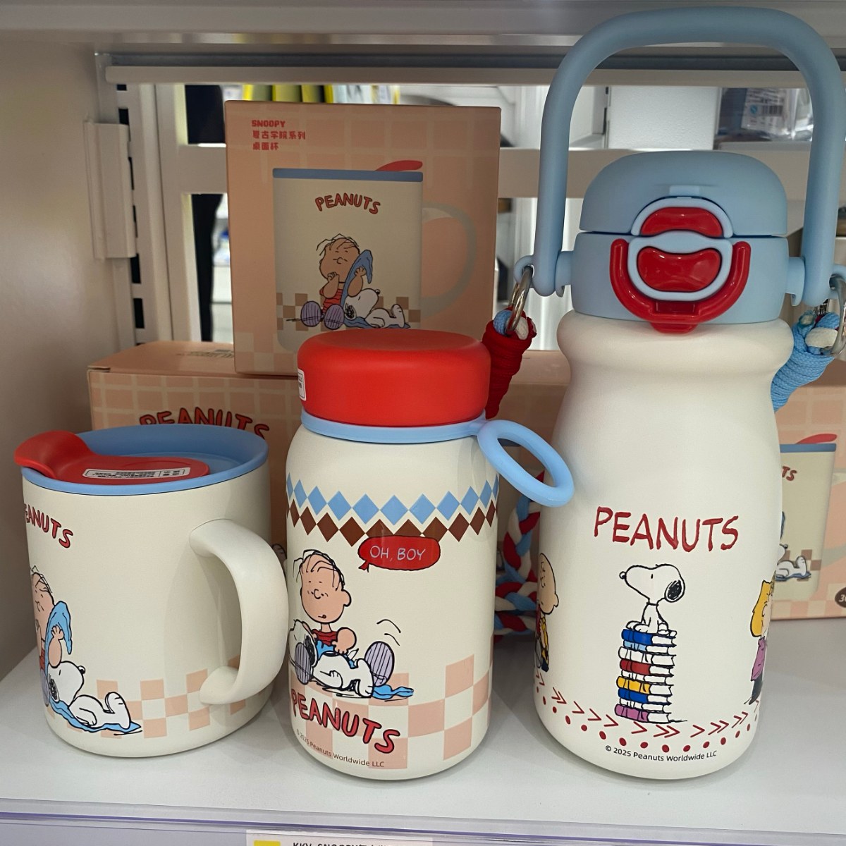 KKV正品史努比联名保温杯水杯咖啡杯马克杯可爱卡通水壶办公室杯