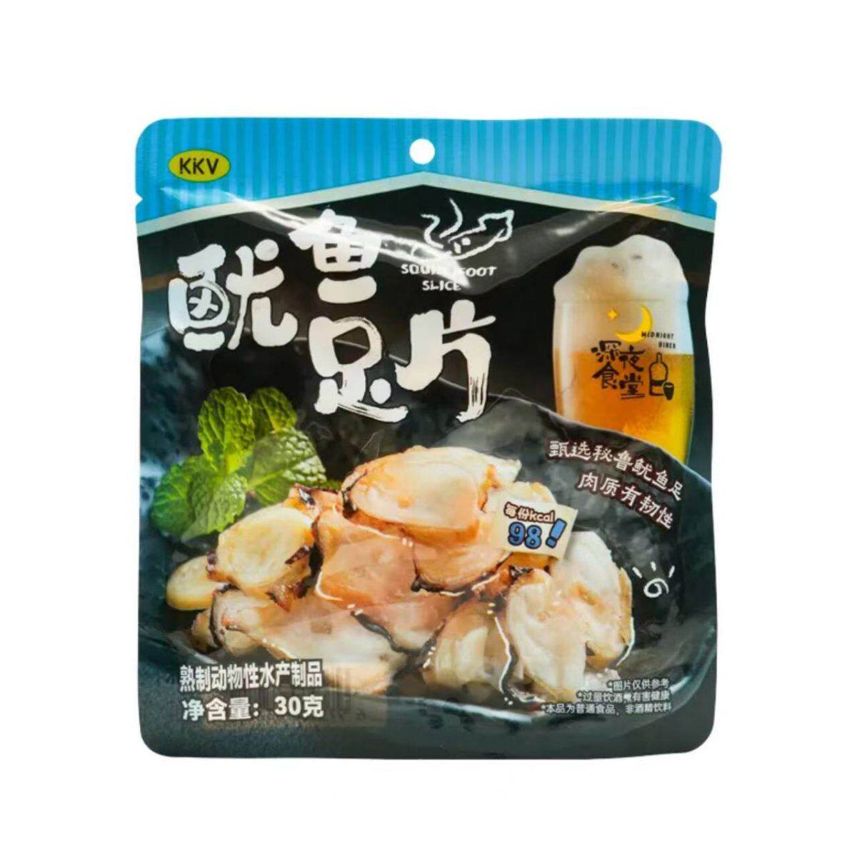 KKV鱿鱼片即食海鲜零食30g袋装鱿鱼足片休闲零食