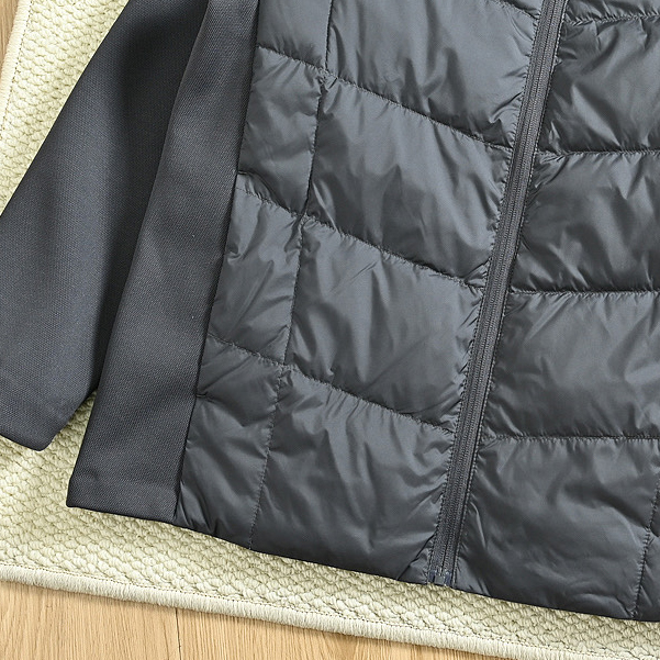 【1107】冬季新款青年流行时尚户外运动休闲男士拼针织袖羽绒服19