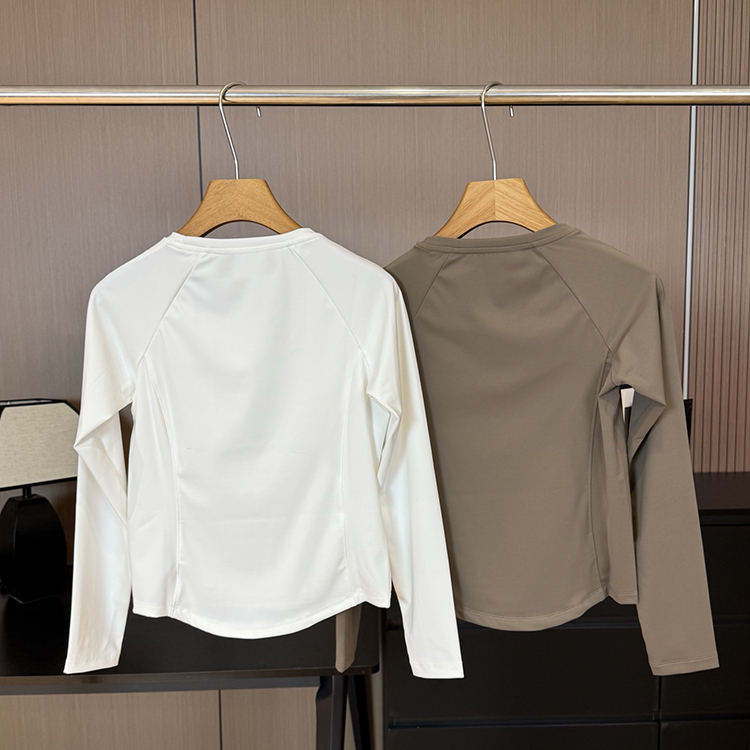 【0903】秋季新款青年流行时尚户外运动休闲长袖T恤体恤女士BK