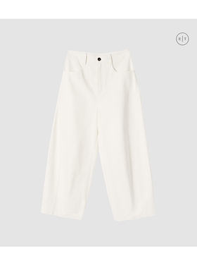 【白塔裤】拼接大直筒九分休闲裤1425