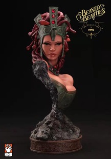 绝版 Statue Bust美杜莎蛇妖半身雕像模型摆件 收藏HMO限量Medusa