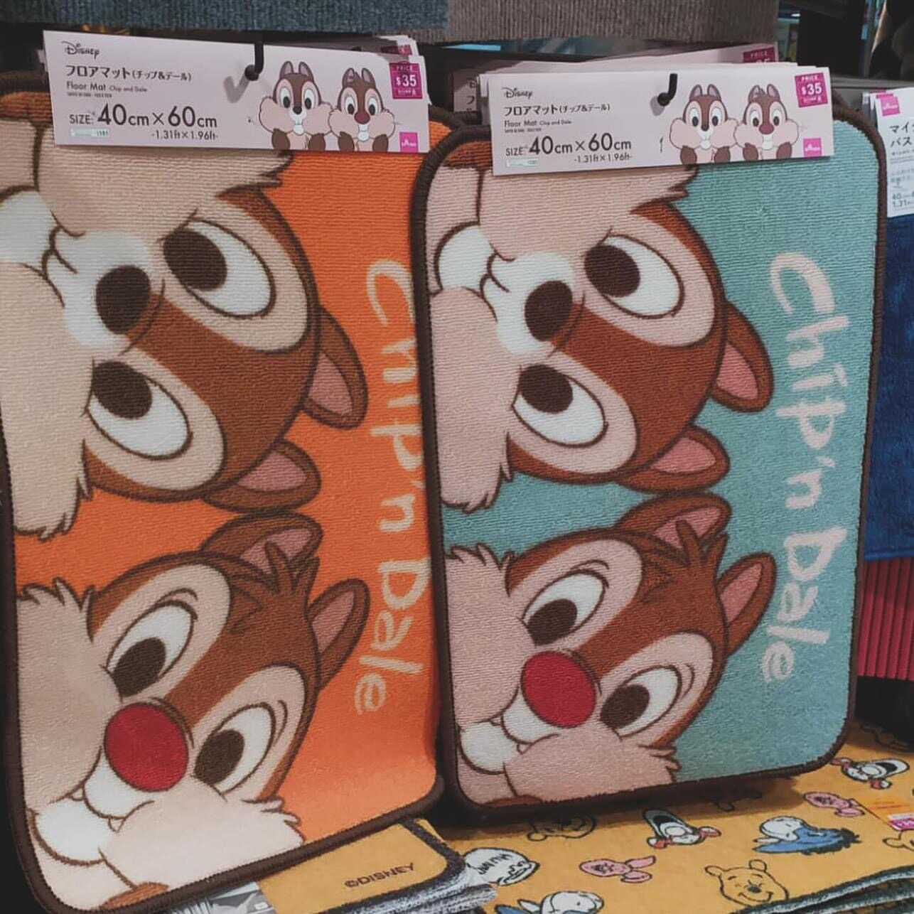 daiso松鼠兄弟奇奇蒂蒂地垫防滑