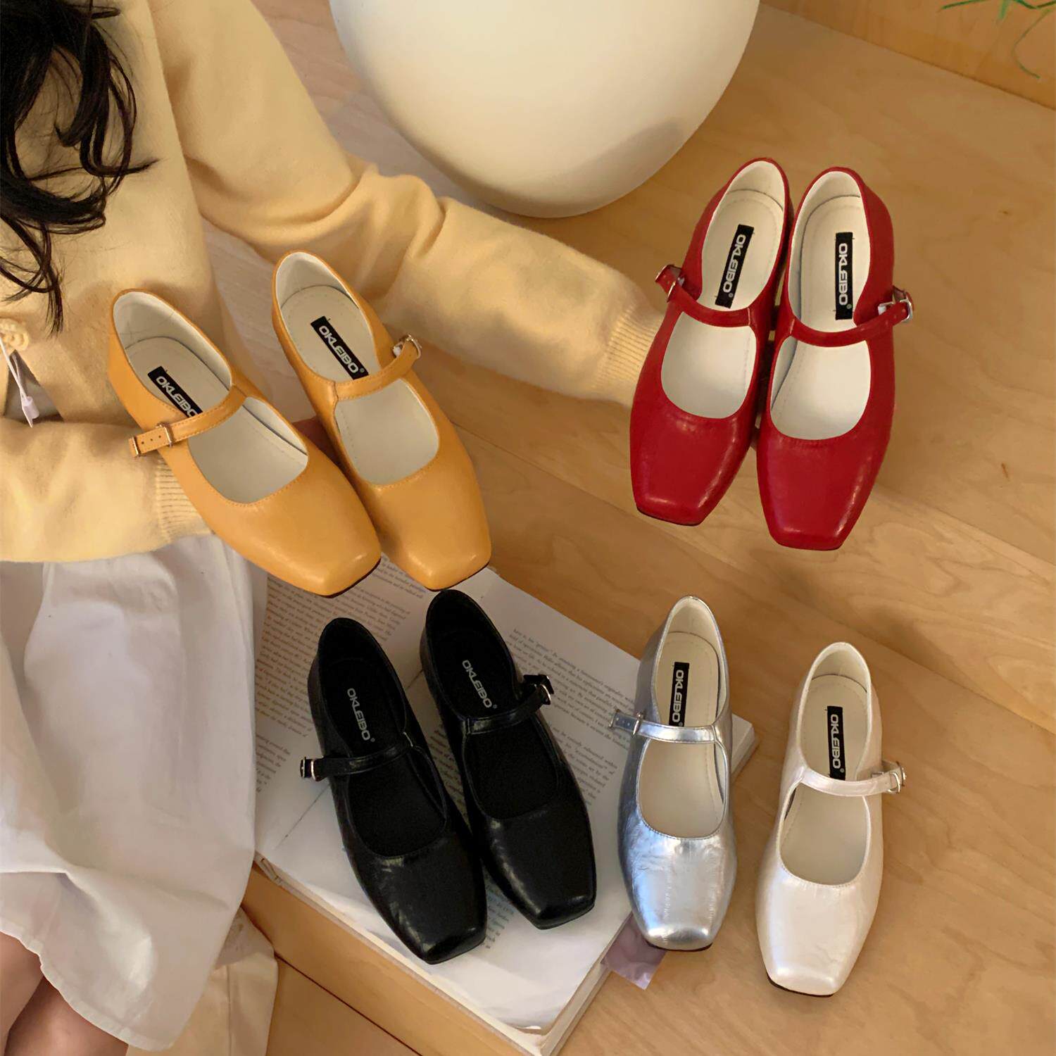 韩国小众猪鼻子玛丽珍鞋女2026新款温柔晚晚风浅口芭蕾鞋软底单鞋