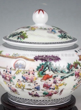 景德镇全手工百子图礼品陶瓷器