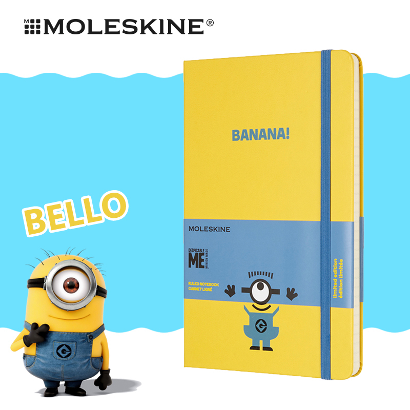 Moleskine 大眼萌小黄人限量版笔记本记事本ip款纪念礼品A5手账本