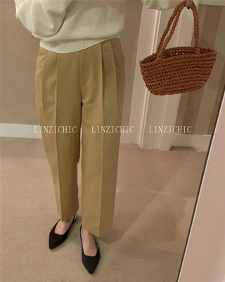 韩国代购烟管两色休闲长裤