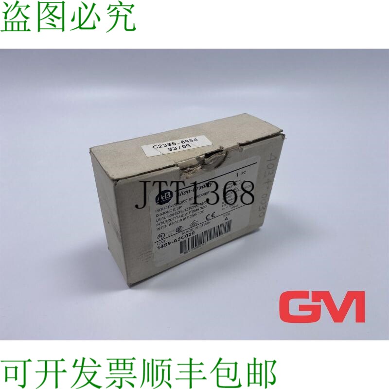 原装供应Allen-Bradley Disyuntor 1489-A2C020 断路器 A 系列 2A