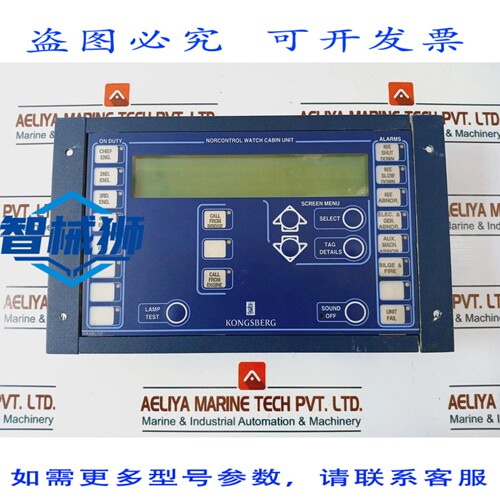 原装供应 KONGSBERG NORCONTROL 8100138 舱单元显示 REVJ