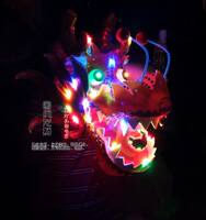 Luminous fitness dragon, LED dragon dance props, diabolo dragon, flying dragon, swinging dragon, ribbon dragon, colorful ribbon dragon, single-person dragon dance in the square thumbnail 3