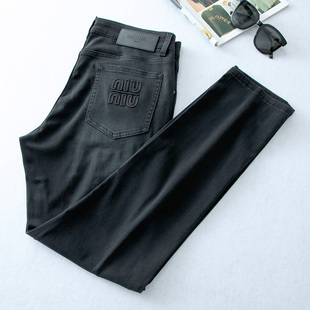 牛仔裤 猫须做旧立裁重工水洗黑灰柔软男士 55043 时尚 Ven精品男装