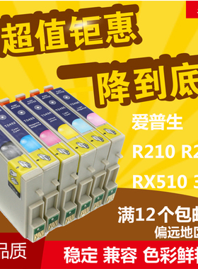 华睿适用爱普生EPSON T0496墨盒 R210 R230 R310 RX510 T0491墨盒