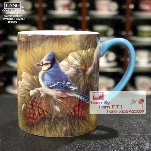 马克杯咖啡杯LANG彩绘蓝雀
