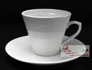 素雅棱纹双份浓缩咖啡杯 素白DoubleESPRESSO锥身浮凸纹咖啡杯