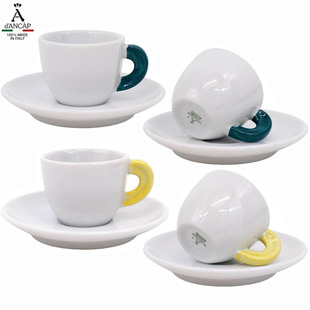 意大利ancap安卡特清新素白彩把70ml标准水量Espresso浓缩咖啡杯
