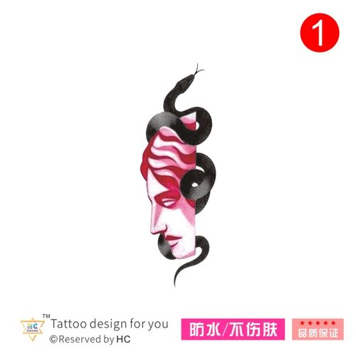 维纳斯雕塑头像纹身贴