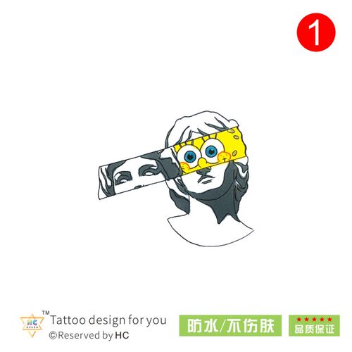 维纳斯纹身贴雕塑雕像防水持久
