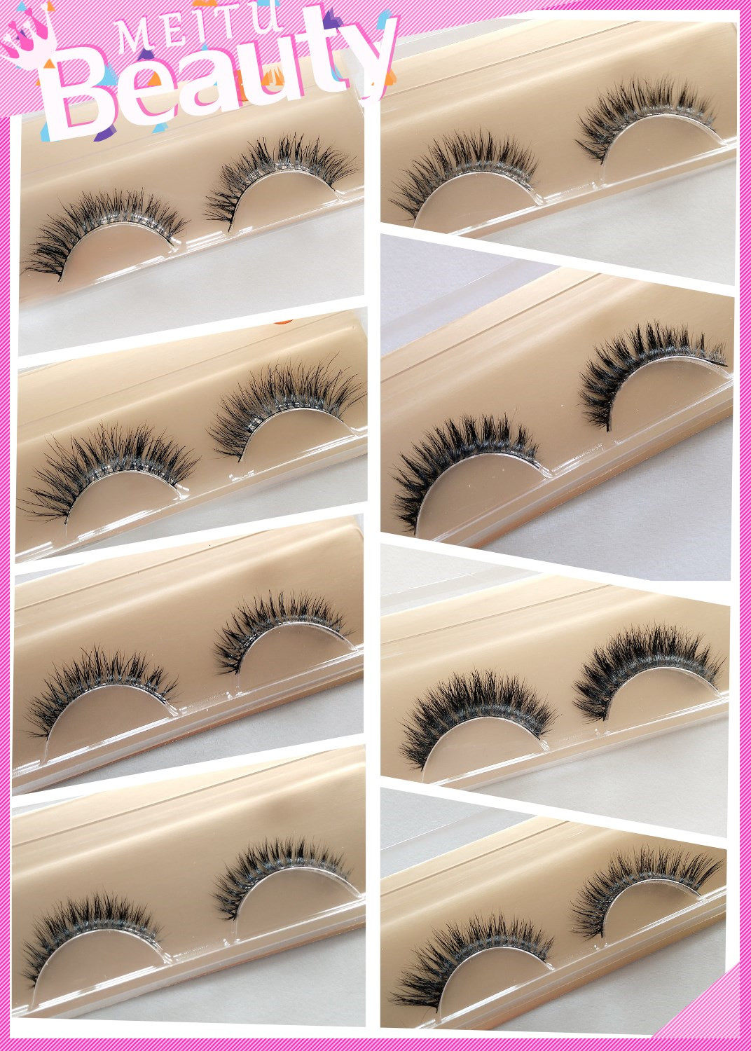 包邮 high-end luxury wool false false eyelashes cotton line thick cross-messy eye tail elongated stage smoked makeup Y8