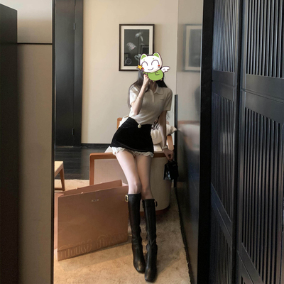 Fbitblim【智高女友】经典POLO领绒羊羊针织毛衫竖坑条宽松上衣