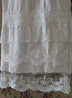 专柜正品阔腿裤蕾丝花边裤打底裤宽松叠穿女裤松紧腰休闲裤MXK02