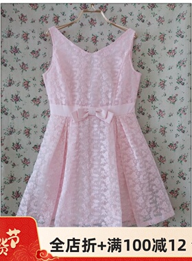 淑女屋专柜正品《蝴蝶公主》粉红绣花仔连衣裙XSF08款980