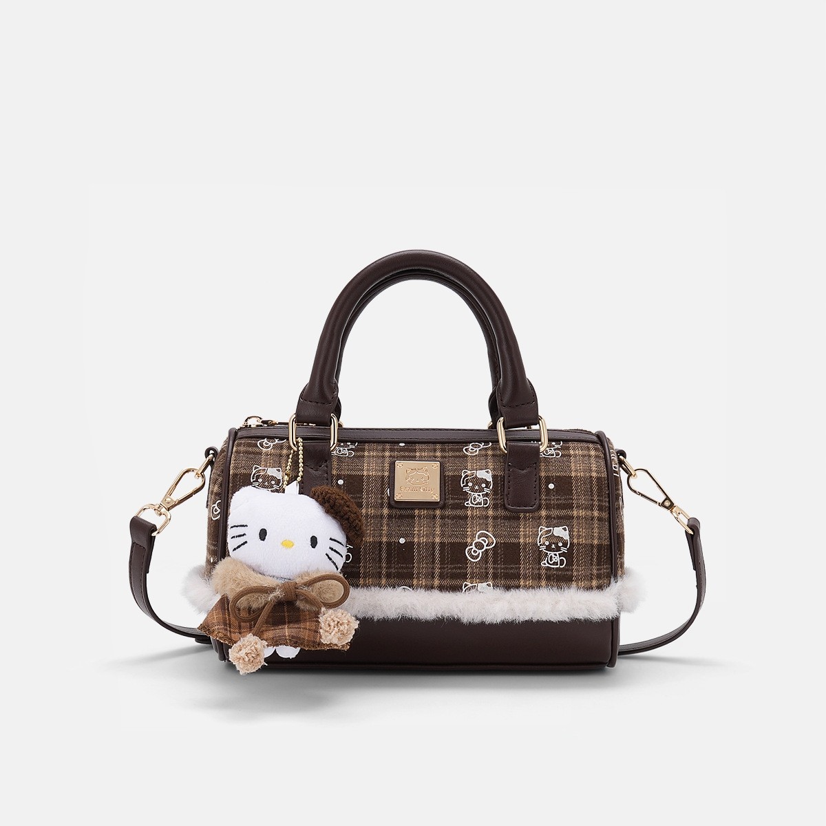 官方正品beamKitty经典格纹菜波士顿包女2026时尚百搭手提斜挎包,箱包皮具/热销女包/男包,通用款女包,淘宝优惠券,粉丝福利购,淘宝优惠卷