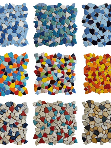 Сине -белый цвет керамика без гравийных фарфоровых плит