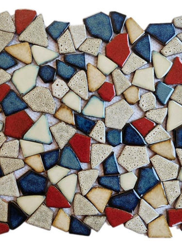 Сине -белый цвет керамика без гравийных фарфоровых плит