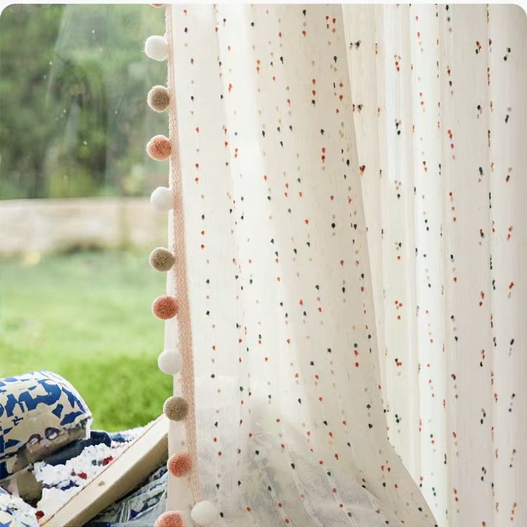 窗帘奶油糖果纱可爱复古竖纹亚麻纱童趣儿童房窗纱帘不透人纱帘厚,居家布艺,定制窗帘,淘宝优惠券,粉丝福利购,淘宝优惠卷