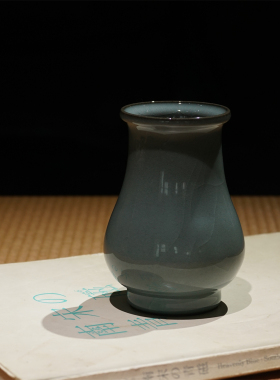 铁胎 香箸瓶  纯手制 南窑笔记 龙泉青瓷花器花道花瓶家居