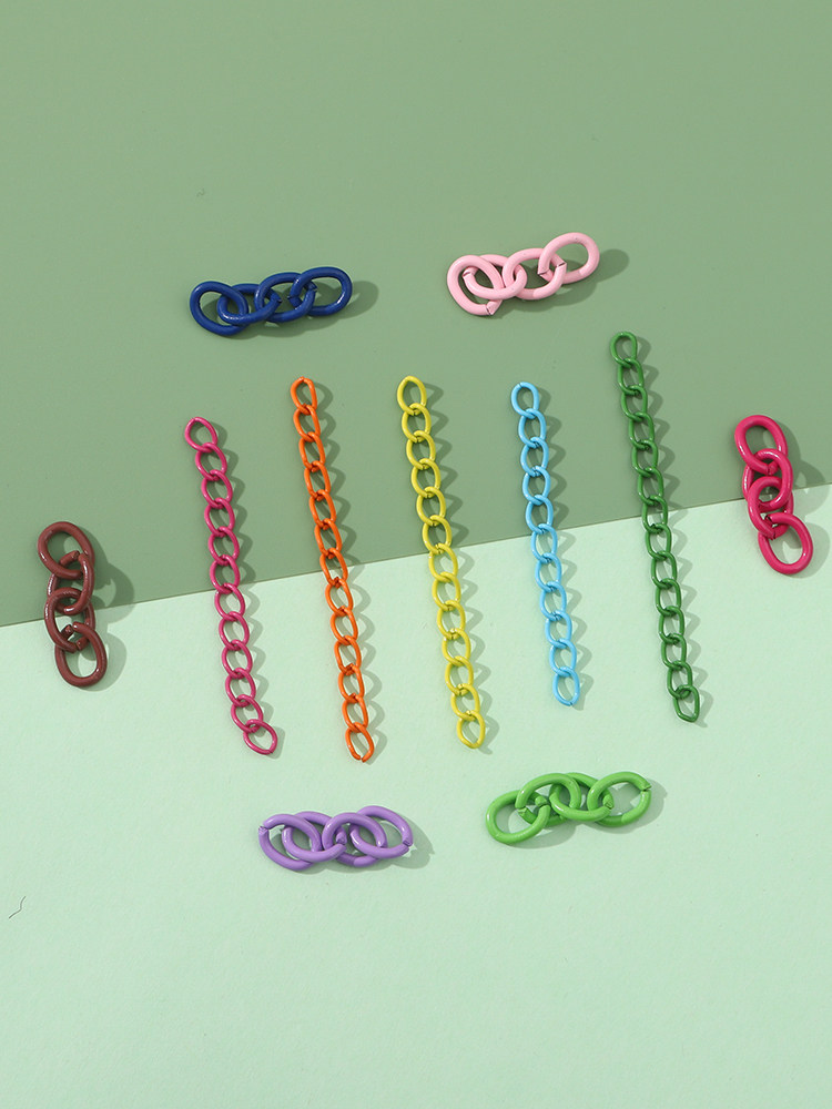 BRAND NEW COLOR PAINTED CHAIN CHAIN EXTENSION CHAIN TAIL CHAIN PENDANT BAG BAG PENDANT RING ACCESSORIES HANDMADE DIY MATERIAL