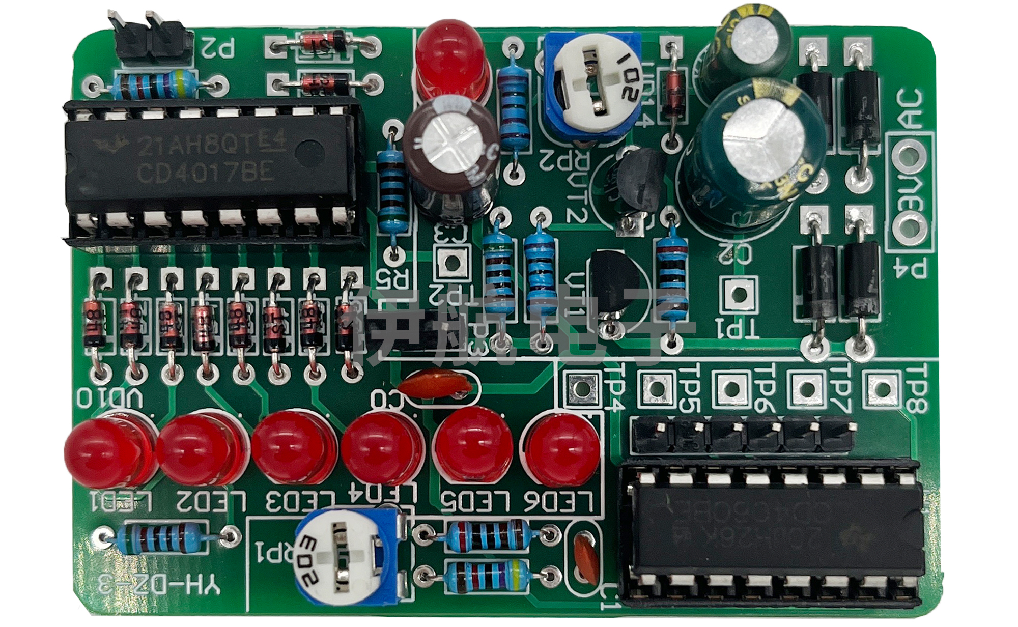2022年浙江对口单招CD4060+CD4017流水灯考试DIY组装套件YH-224