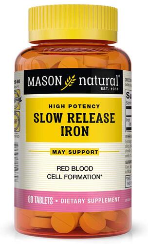 Mason Vitamins Slow Release Iron, 60 Tablets (Pack of 3)  IR
