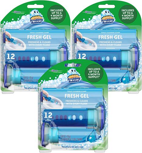 Scrubbing Bubbles Fresh Gel Toilet Bowl Cleaning Stamps, Gel