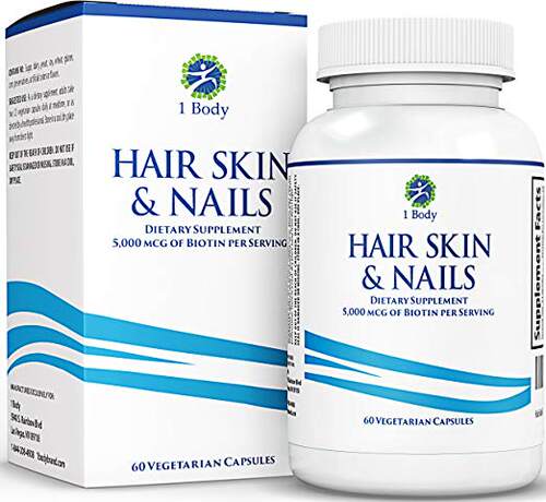 Hair, Skin, Nails Vitamins – 5000 mcg of Biotin to Make You