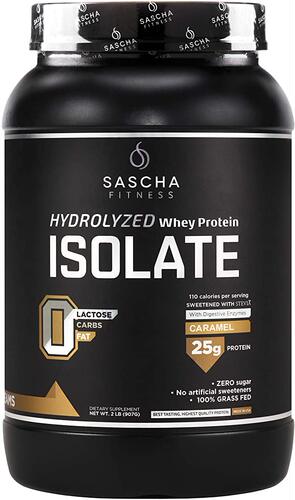 Sascha Fitness Hydrolyzed Whey Protein Isolate,100% Grass-Fe